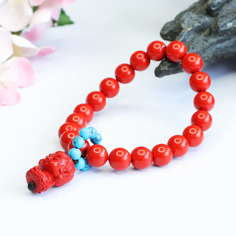 Red Sand Baby Buddha Cinnabar Bracelet