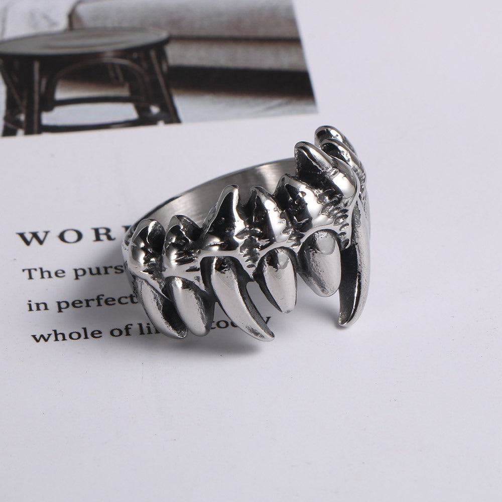 Punk Skull Titanium Steel Ring for Men and Women - Wholesale Source from Planderful