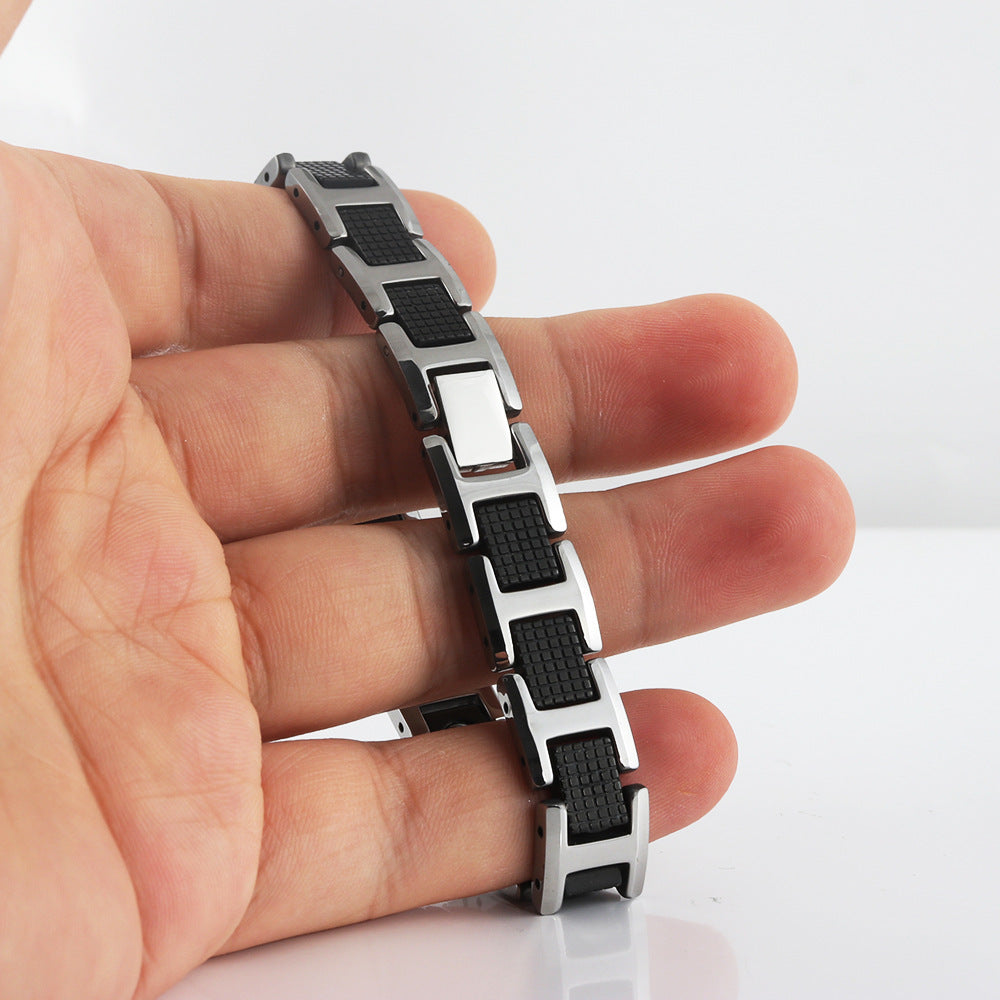 Customizable Tungsten Steel Bracelet for Men and Women - Edgy Punk Jewelry