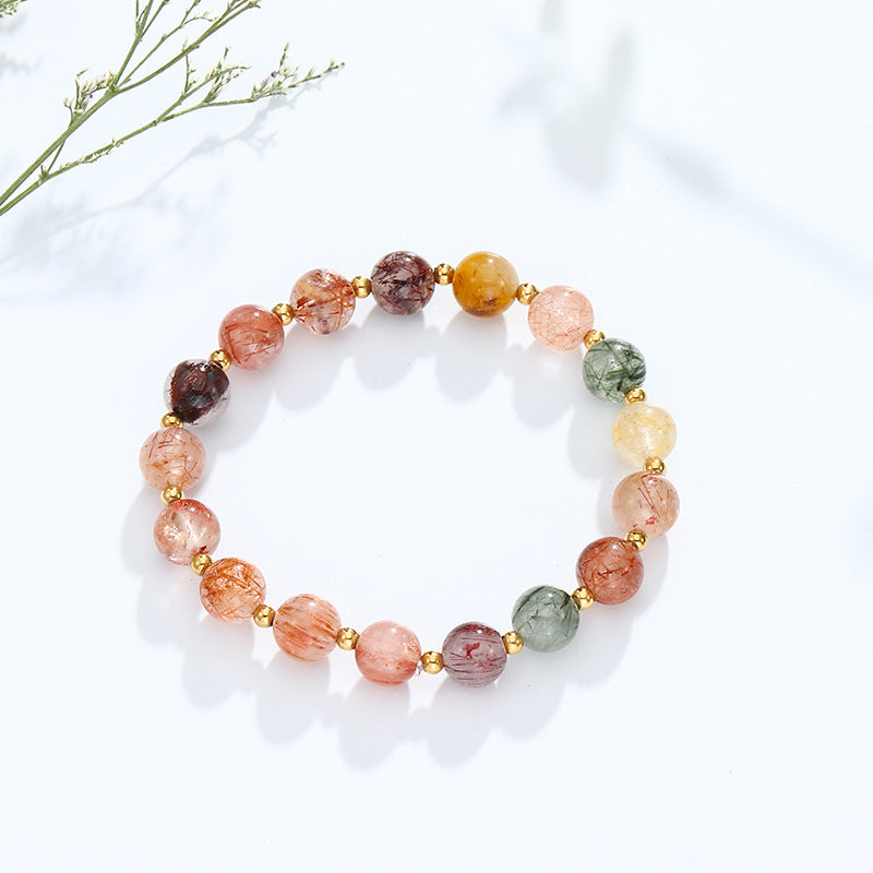 Peach Blossom Crystal Bracelet - Sterling Silver Jewelry Collection