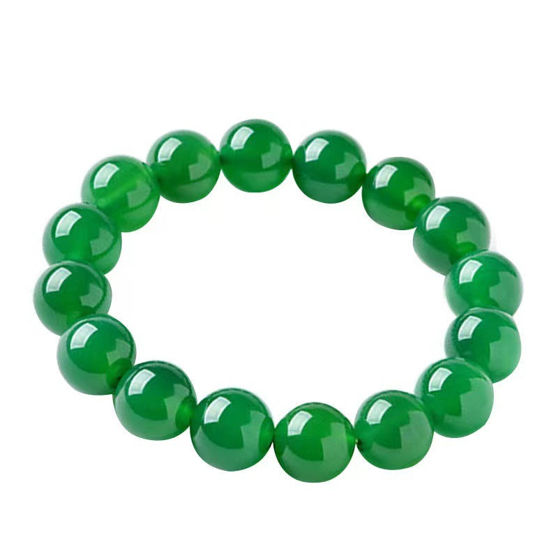 Green Chalcedony Sterling Silver Bracelet