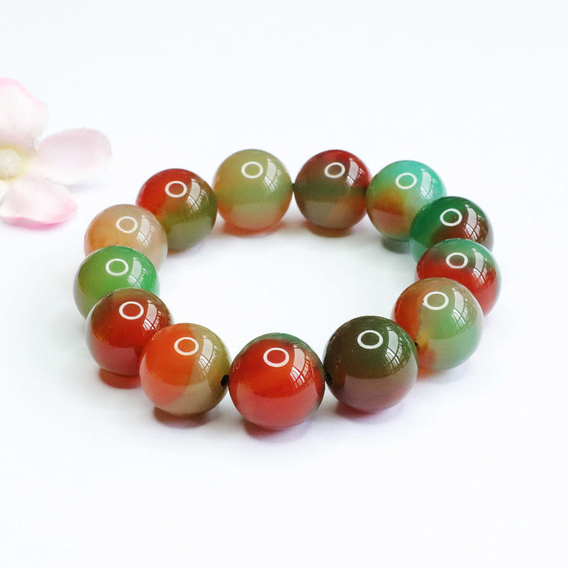 Vibrant Agate Bracelet - Sterling Silver Jewelry