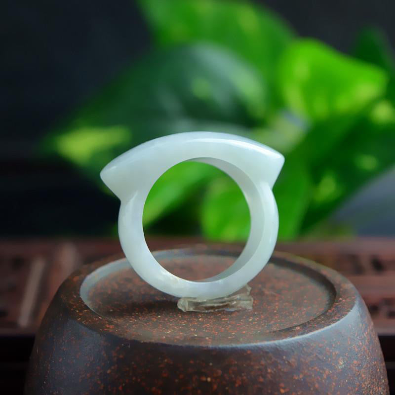 Men's Fortune's Favor Adjustable Jade Stone Saddle Ring