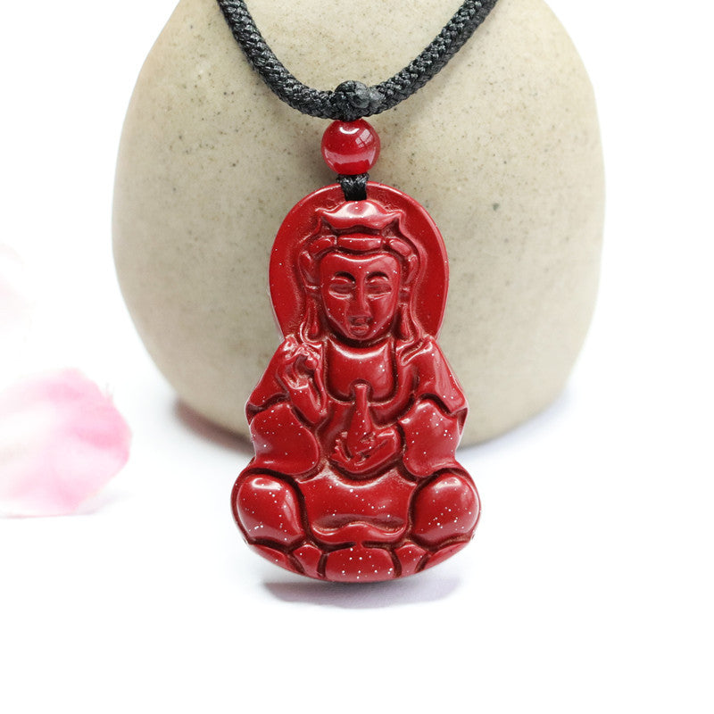 Purple Gold Sand Guanyin Jewelry Pendant