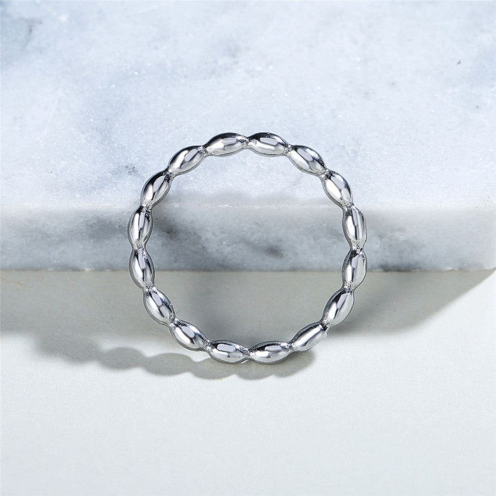 Minimalist Korean Style Titanium Steel Women's Ring