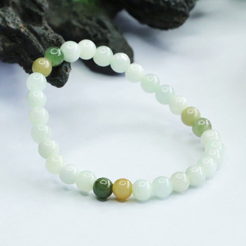 Myanmar A Goods Jade Sterling Silver Bracelet