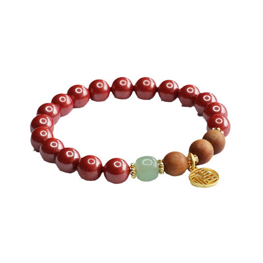 Emperor Sandalwood and Cinnabar Fortune Bracelet