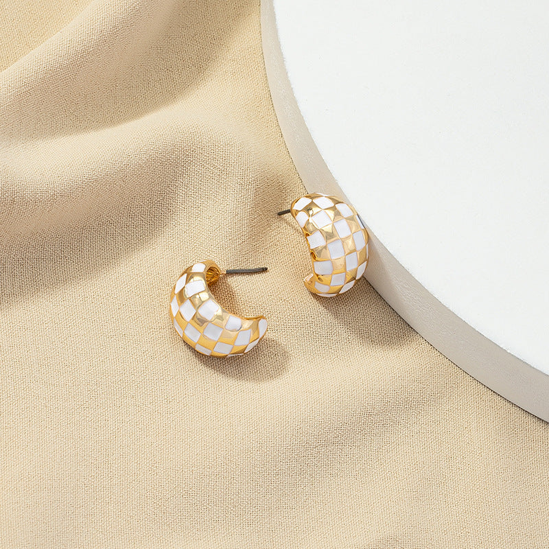 Fresh Countryside Chic Earrings Set with Glazed Droplets and Floral Wheels from Vienna Verve Collection