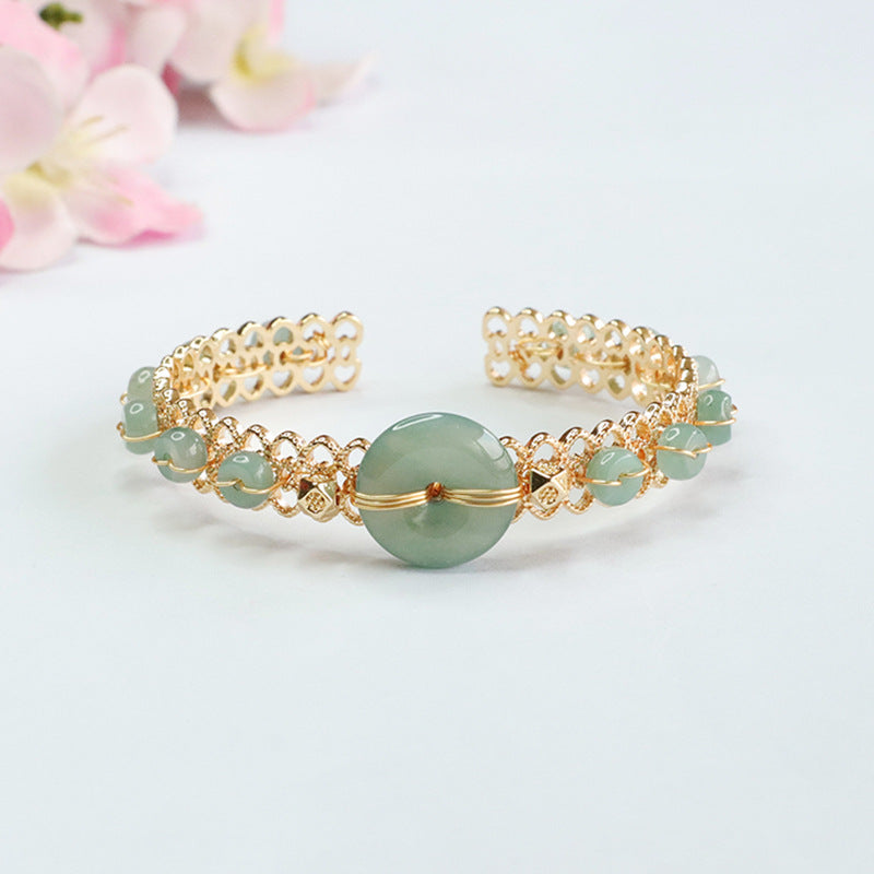 Jade Fortune's Favor Sterling Silver Bracelet