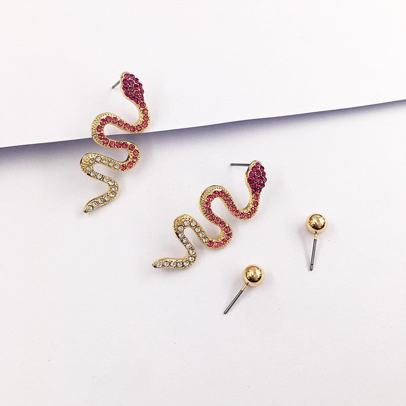 Exaggerated Snake Earring Set - Vienna Verve Collection