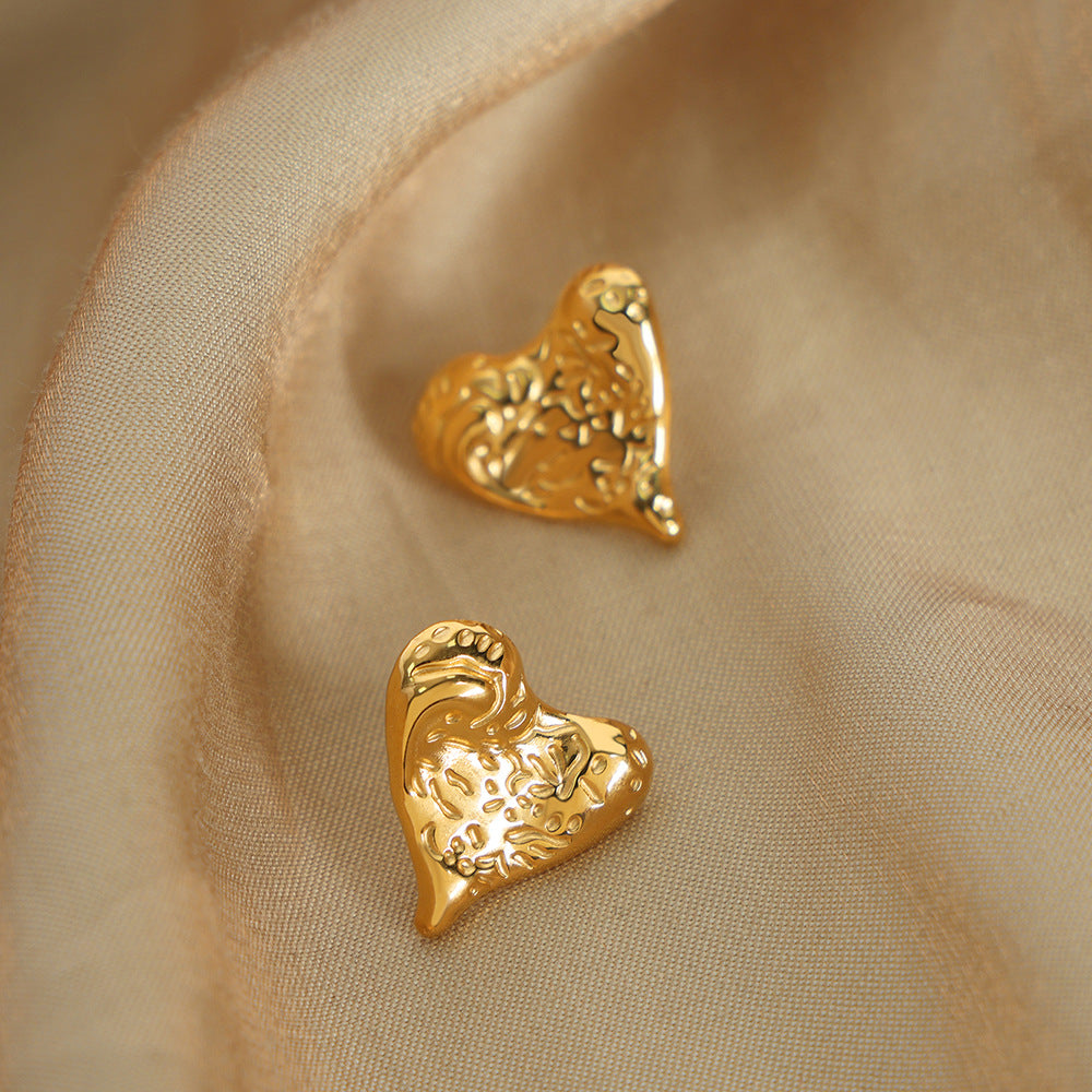 Golden Peach Drop Earrings - Chic European and American Style Jewelry for Women