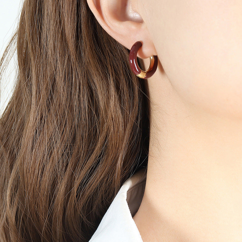 Colorful Candy-inspired Gold-Plated Dangle Earrings with a Twist of Hong Kong Chic