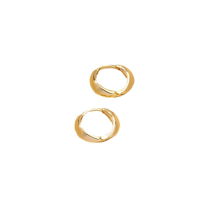 Chic Gold Metal Circle Earrings