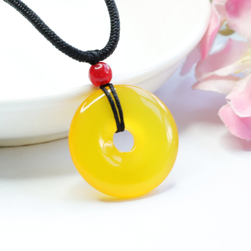 Yellow Chalcedony Fortune's Favor Sterling Silver Pendant