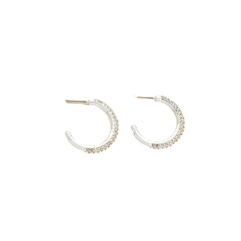 Modern Chic C-Shaped Geometric Earrings - Vienna Verve Collection