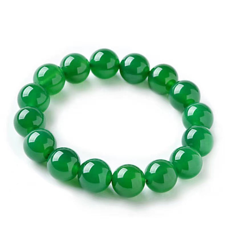 Green Chalcedony Sterling Silver Bracelet