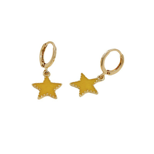 Starry Night Elegance Metal Earrings