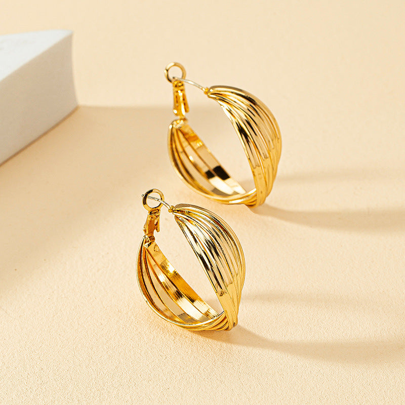 Exaggerated Fashion Twist Earrings - Vienna Verve Collection