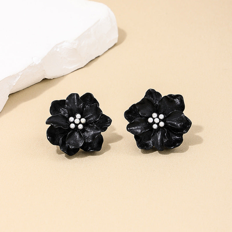 Chic Camellia Flower Earrings - Vienna Verve Collection