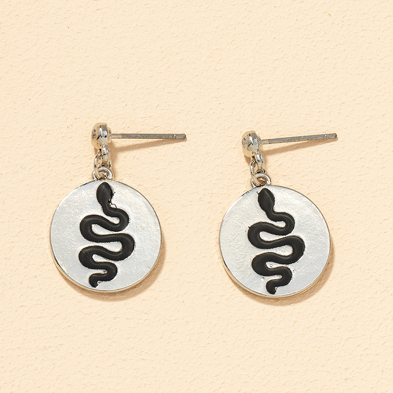 Exaggerated Snake Tag Earrings - Vienna Verve Collection