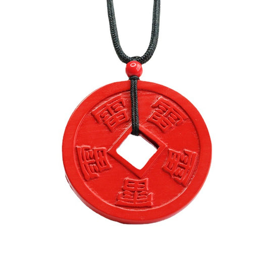 Protective Red Sand Vermilion Pendant with Cinnabar Stone