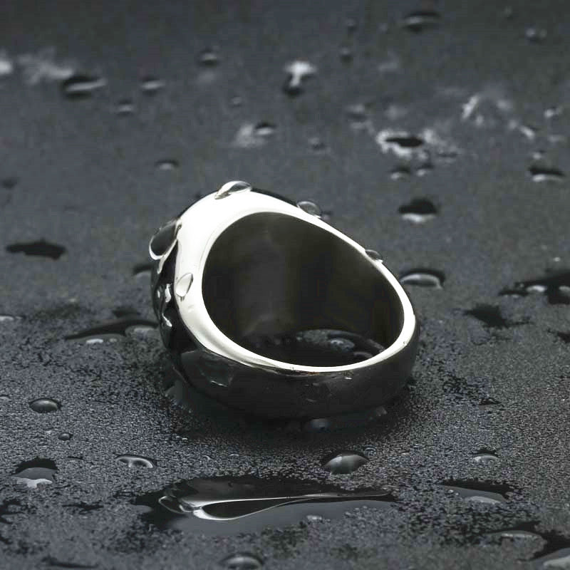 Titanium Steel Cross Ring for Men - Retro Trendy Nightclub Accessory