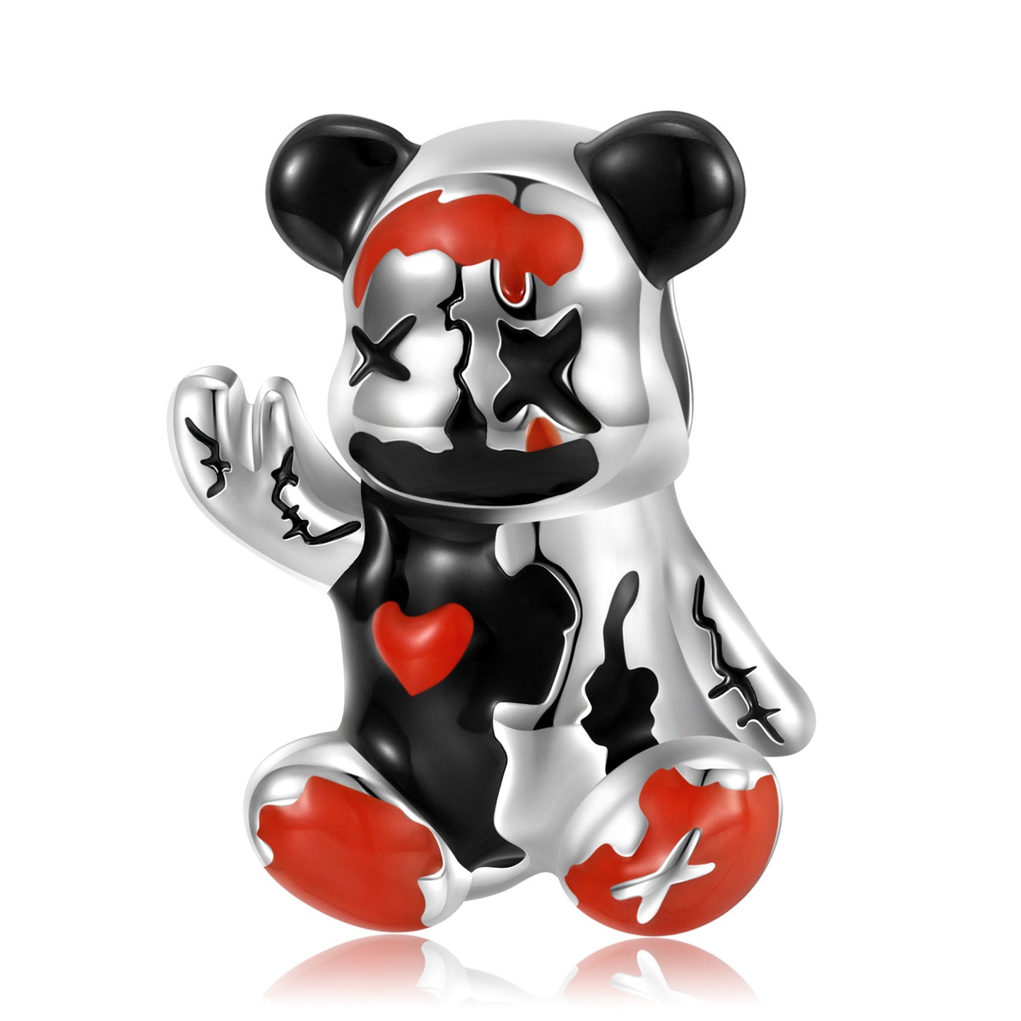 Violent Panda Doll Silver Pendant