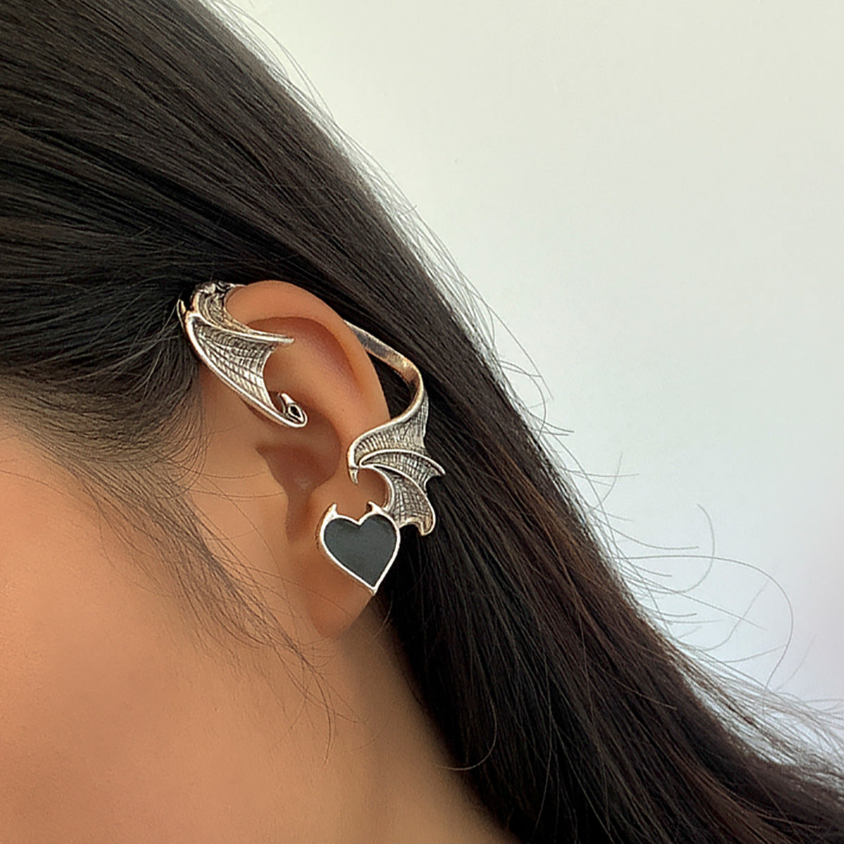 Halloween Elf Wings Heart-shaped Earrings