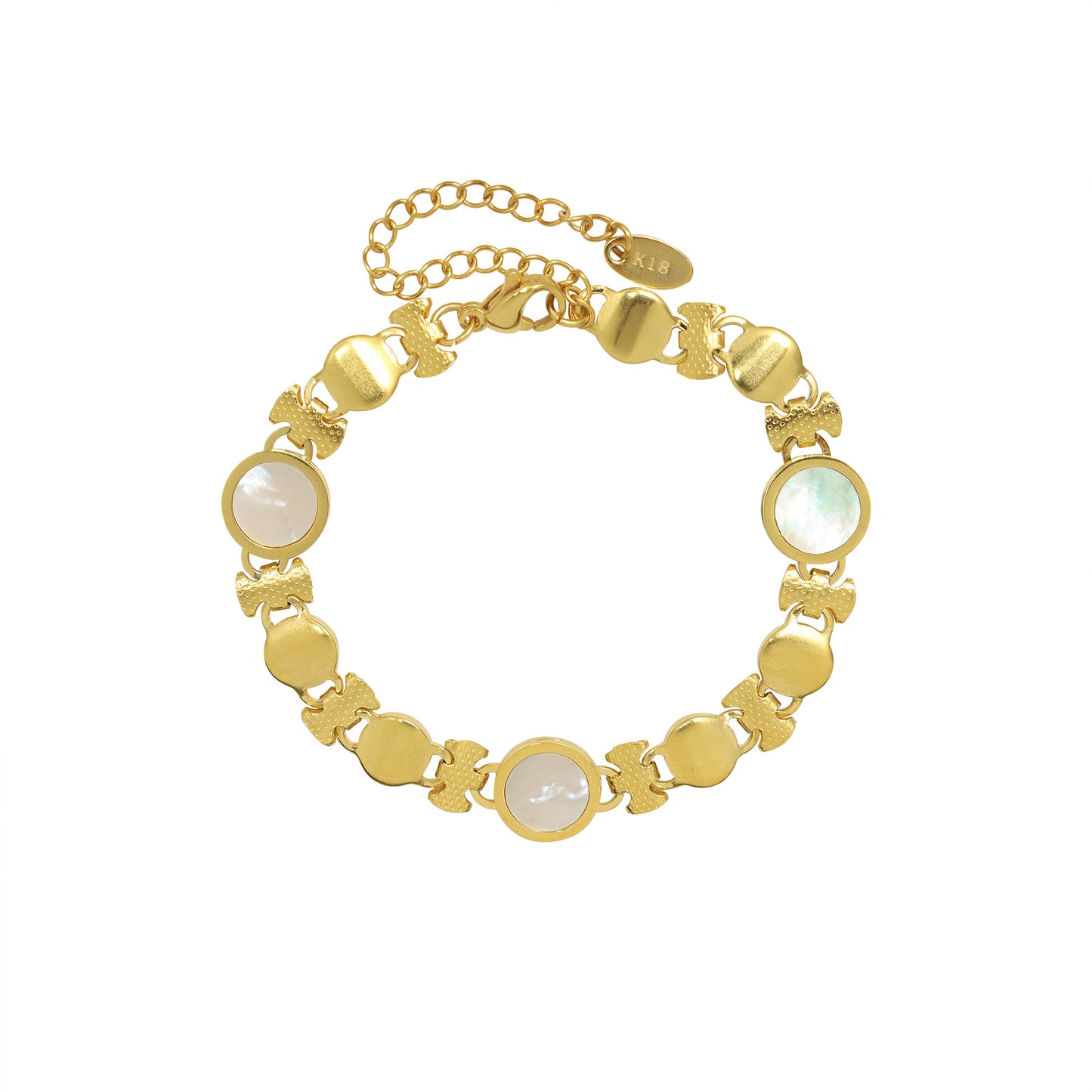 Exaggerated Personality Shell Geometric Bracelet with 18k Gold Plating