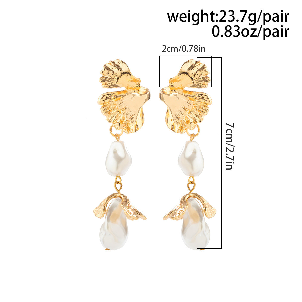 Elegant French Style Imitation Pearl Earrings crafted with Sterling Silver