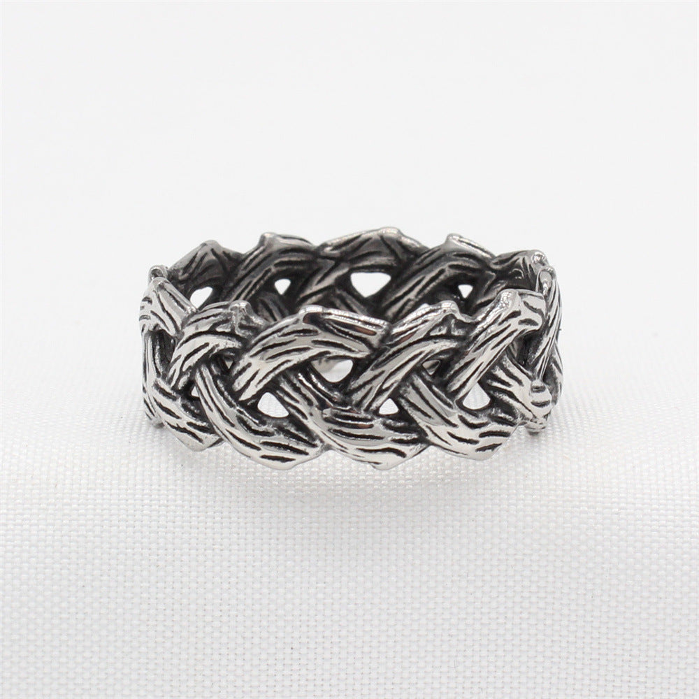 Personalized Retro Viking Celtic Men's Titanium Steel Ring – Wholesale Jewelry for Foreign Trade