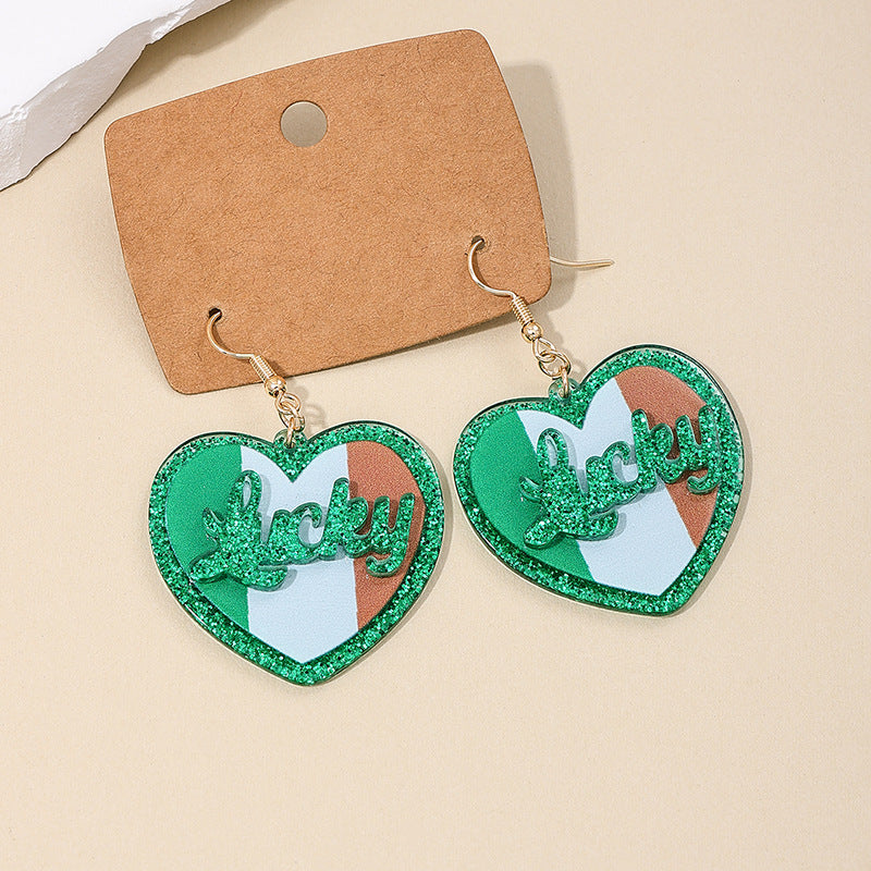 Vibrant Custom Design Earrings with Saint Patrick's Day Charm