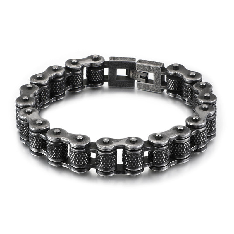 Personalized Titanium Steel Bicycle Chain Bracelet for Men - Trendy Locomotive Accessories