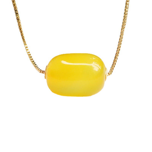 Sunshine Chalcedony Bead Pendant