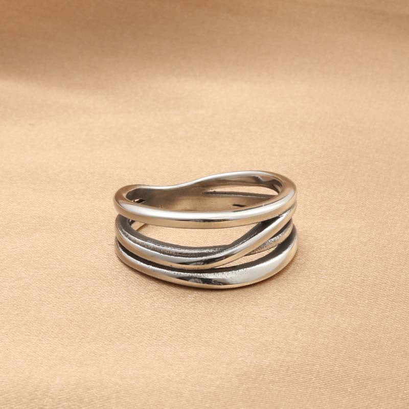 Men's Titanium Steel Polygonal Ring - Retro & Trendy Jewelry Accessory