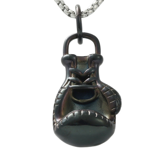 Personalized Retro Titanium Steel Boxing Gloves Pendant Necklace for Men