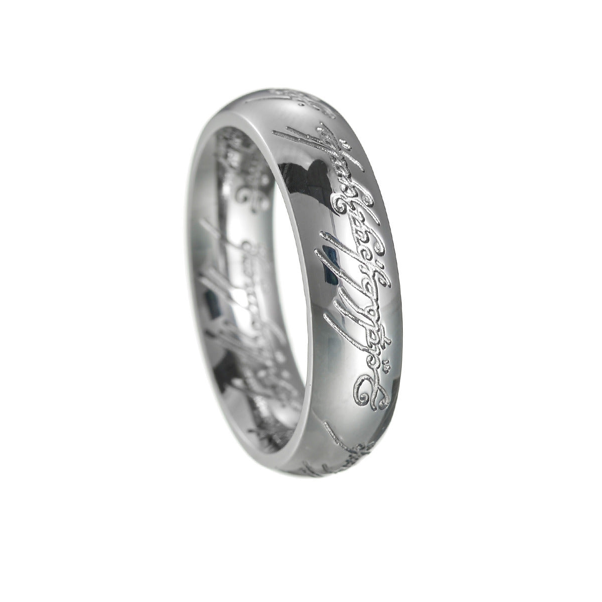 Royal Titanium Steel Men's Ring - 6mm Lord of the Rings Collection