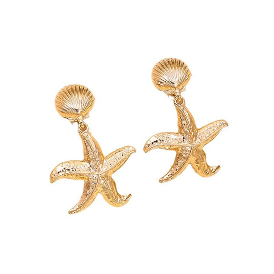 Seaside Chic Seashell and Starfish Earrings - Wholesale Summer Collection by Planderful