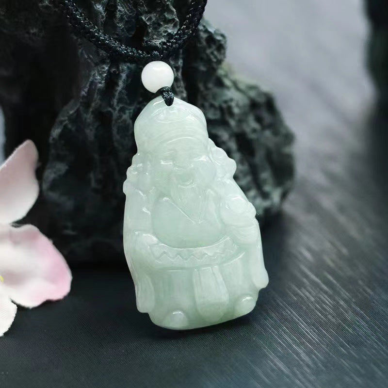 Jade Jewelry Fortune's Favor God of Wealth Pendant