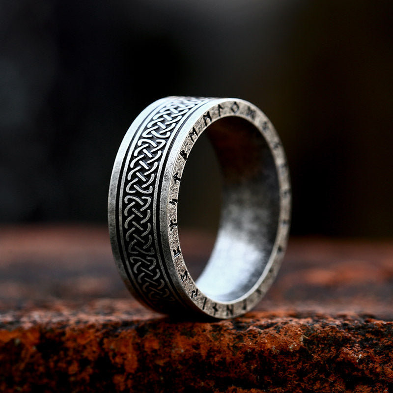 Men's Viking Celtic Knot Ring in Stylish Titanium Steel - Wholesale Available