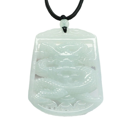 Myanmar A-grade Jade Dragon Pendant from the Planderful Collection