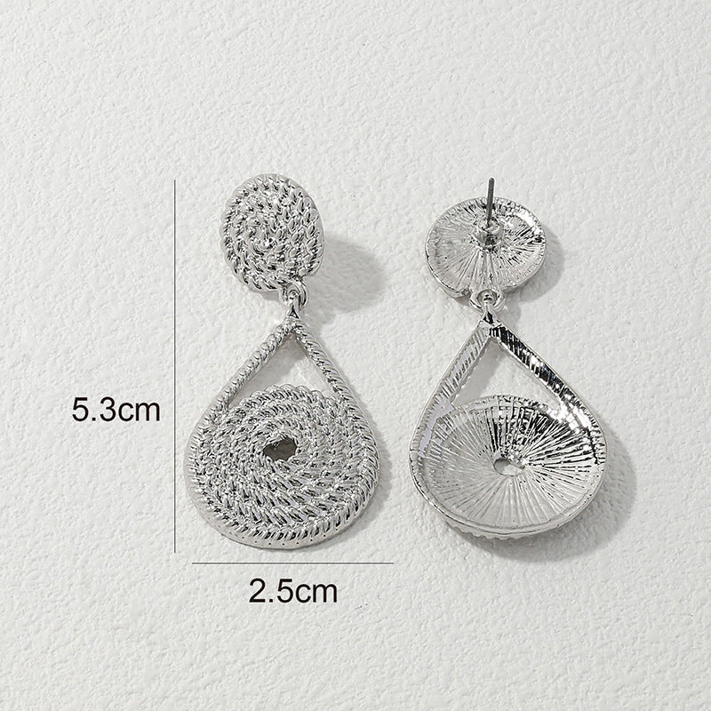 Metallic Thread Dangle Earrings - Vienna Verve Collection