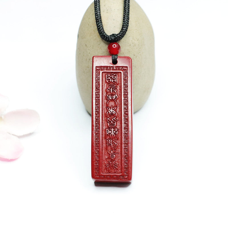 Cinnabar Pendant Purple Gold Sand Nine-character Mantra Pendant