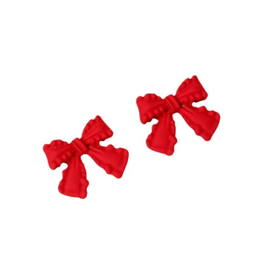 Charming Vienna Verve Metal Bow Earrings for Women