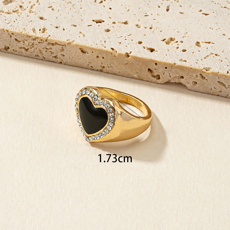 Vienna Verve Collection: Elegant High Color Protection Oil Dropping Love Ring