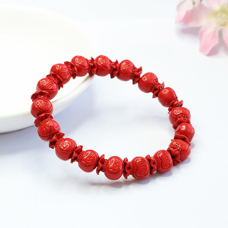 Red Cinnabar Stone Lucky Bracelet