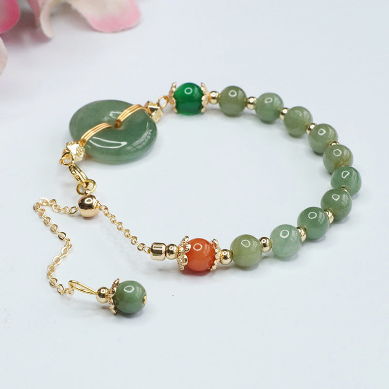 Jade Bracelet with Sterling Silver Clasp - Fortune's Favor Collection