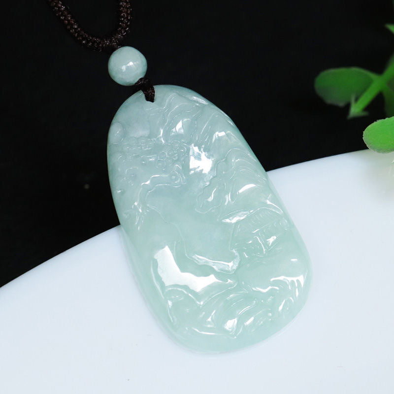 Jade Pendant in Sterling Silver - Fortune's Favor Collection