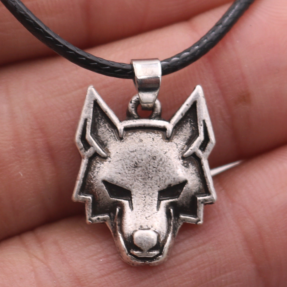 Viking Odin Wolf Head Necklace - Norse Legacy Collection