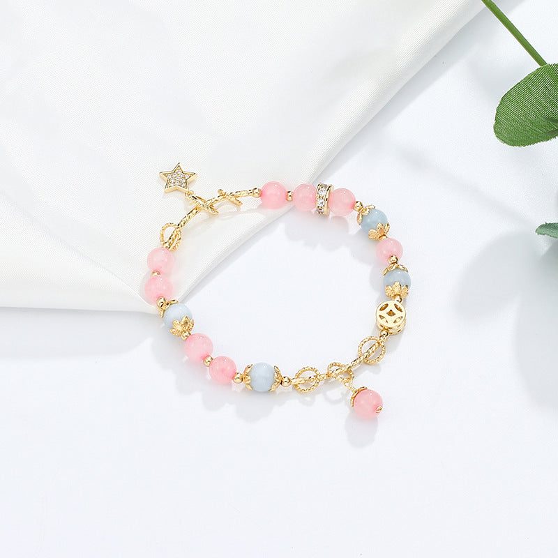 Fortune's Favor Pink Quartz Bracelet